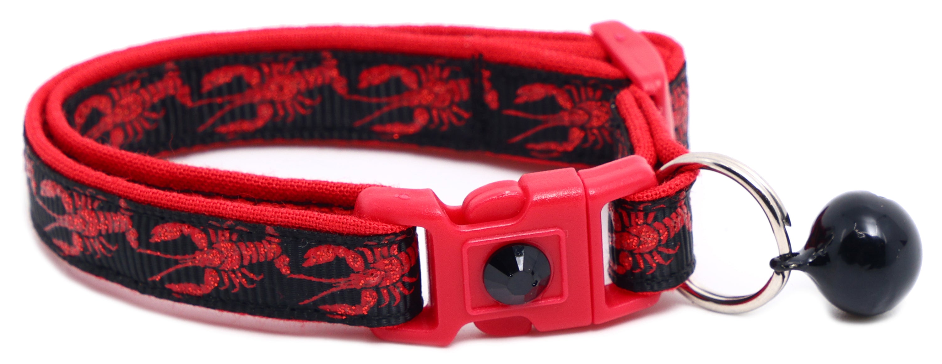 Lobster Breakaway Cat Collar made of reinforced cotton, featuring a breakaway clip and customizable options.